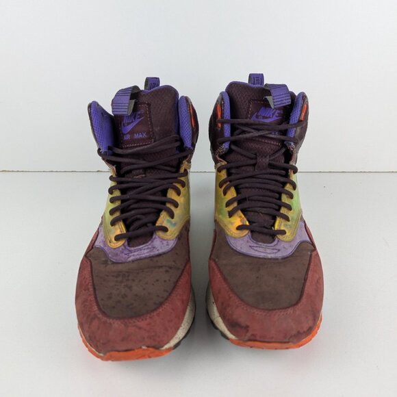 Nike Air Max 1 Sneakerboot Mid Deep Burgundy Iridescent 685269 600 W 7.5 | M 6. - Picture 6 of 9